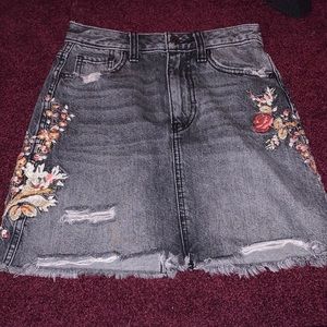 Abercrombie & Fitch faded skirt with flower design